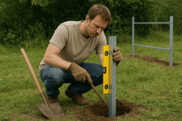 Pot fi ancorați stâlpii din țeavă zincată direct în pământ fără beton?