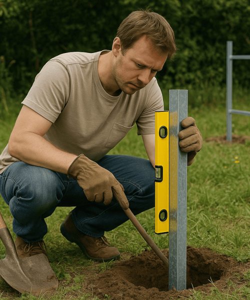 Pot fi ancorați stâlpii din țeavă zincată direct în pământ fără beton?