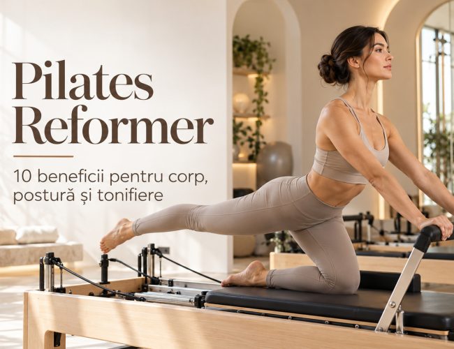Pilates Reformer: 10 beneficii pentru corp, postură și tonifiere